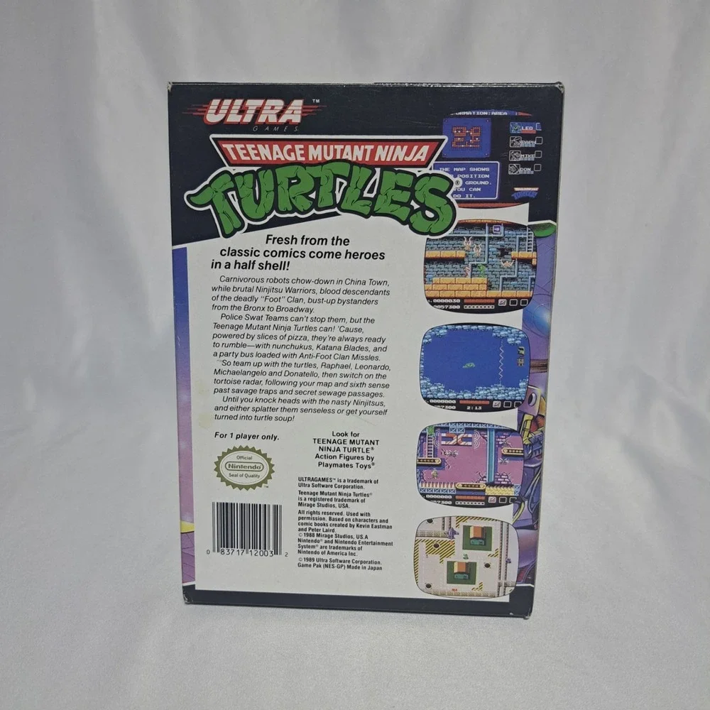 TMNT For NES 1985 Cartridge Box Manual Sleeve‎